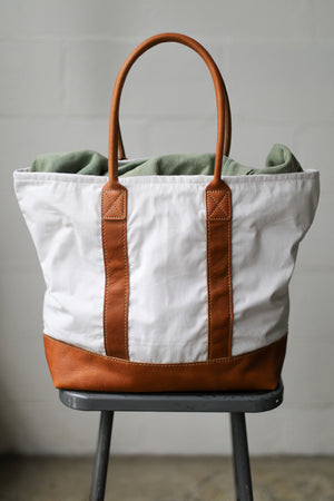 1940's era Salvaged Canvas Tote Bag