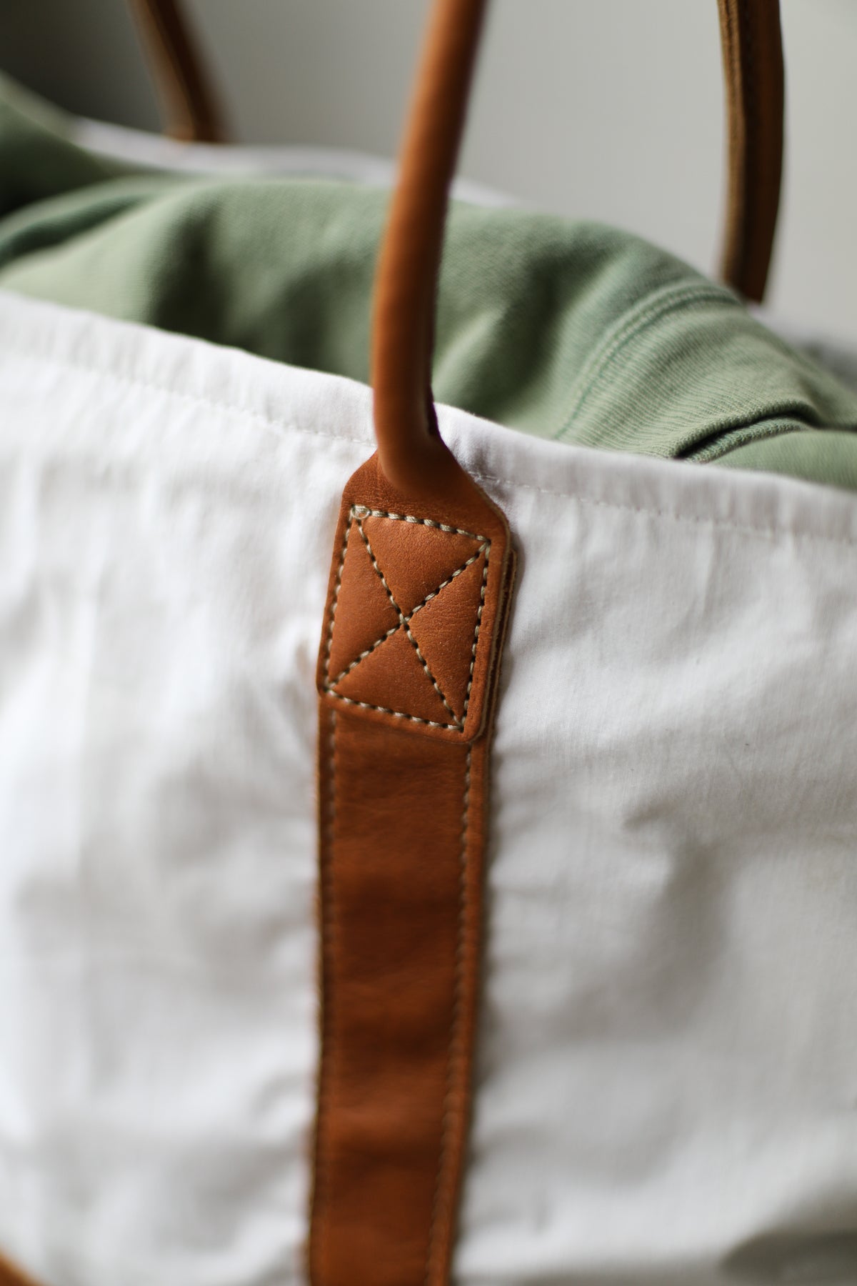 1940's era Salvaged Canvas Tote Bag