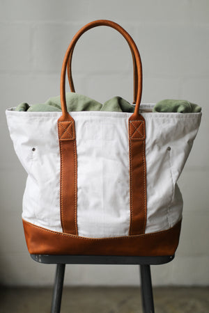 1940's era Salvaged Canvas Tote Bag