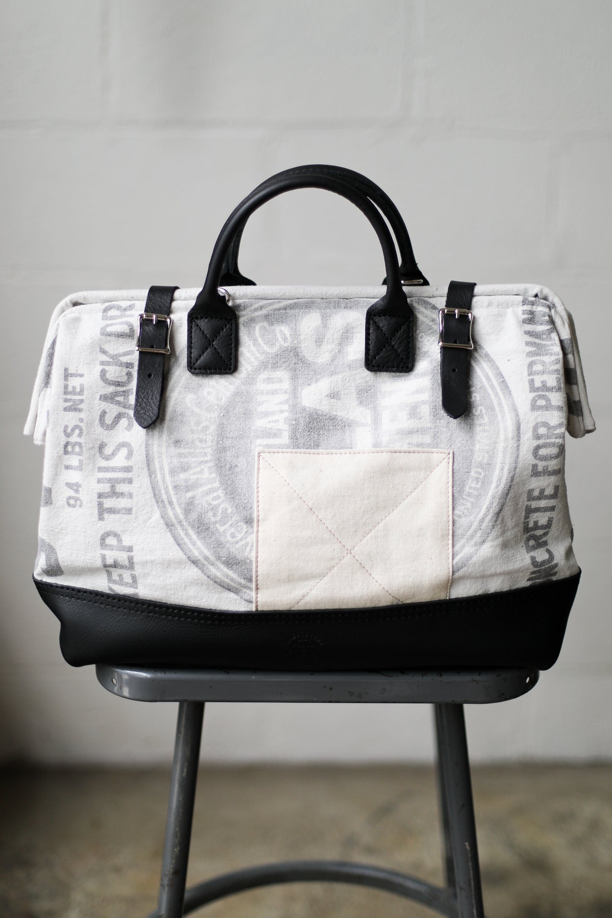 1940's era Salvaged Canvas Carryall