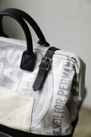 1940's era Salvaged Canvas Carryall