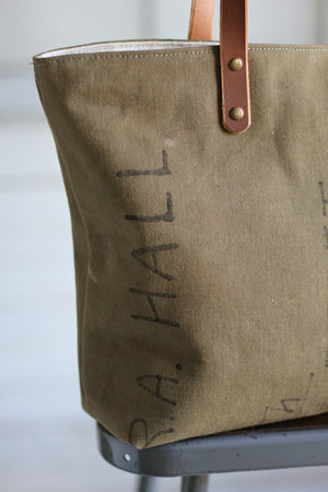 1950's era Military Canvas Tote Bag
