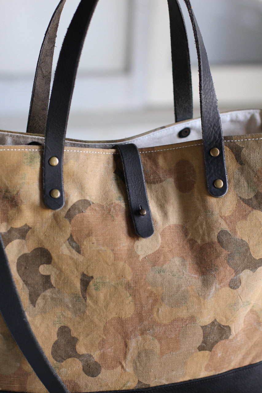 1950's era Cloud Camo Canvas Carryall