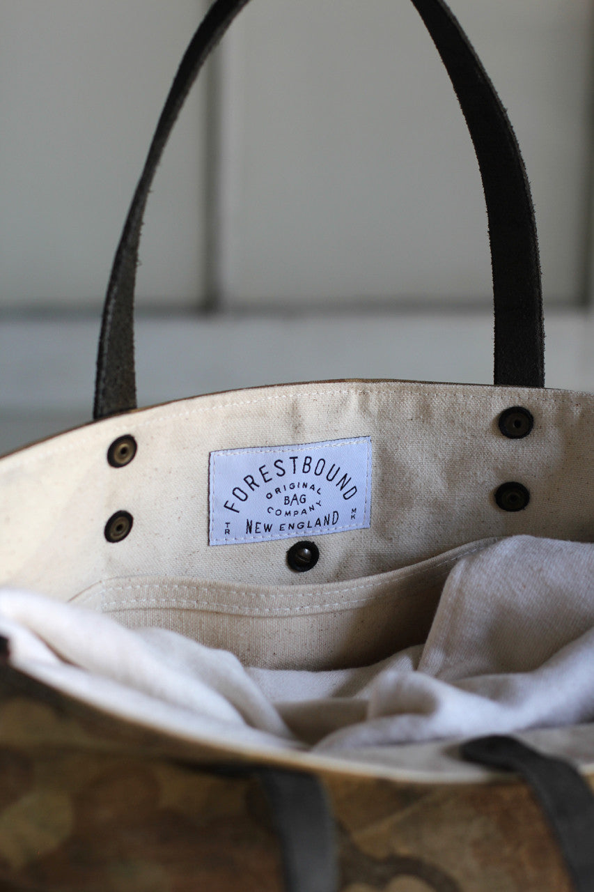 1950's era Cloud Camo Canvas Carryall