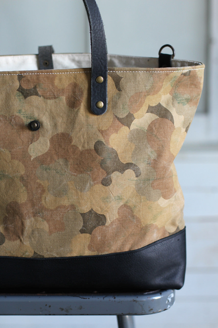 1950's era Cloud Camo Canvas Carryall