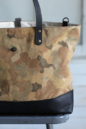 1950's era Cloud Camo Canvas Carryall