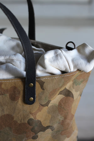 1950's era Cloud Camo Canvas Carryall