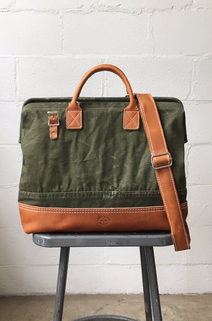 WWII era Salvaged Canvas Carryall
