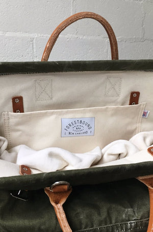 WWII era Salvaged Canvas Carryall