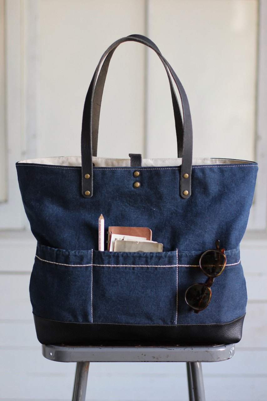 WWII era Denim and Work Apron Carryall
