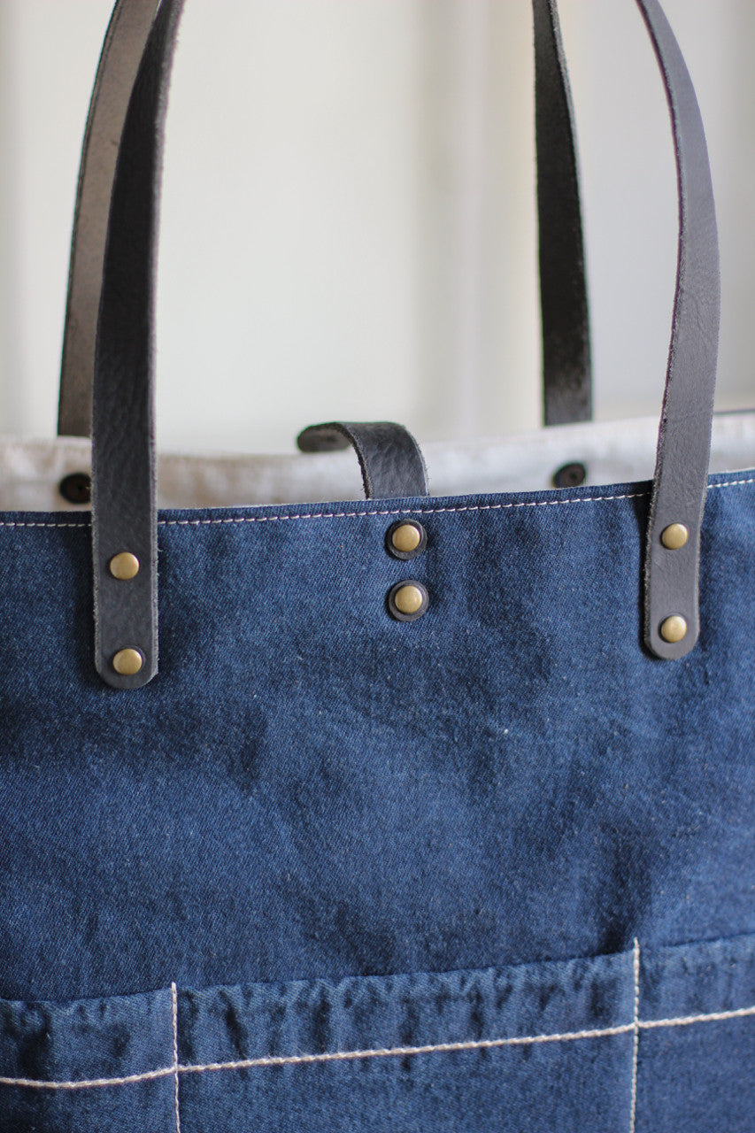 WWII era Denim and Work Apron Carryall