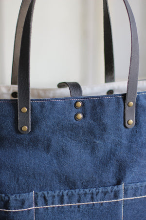 WWII era Denim and Work Apron Carryall