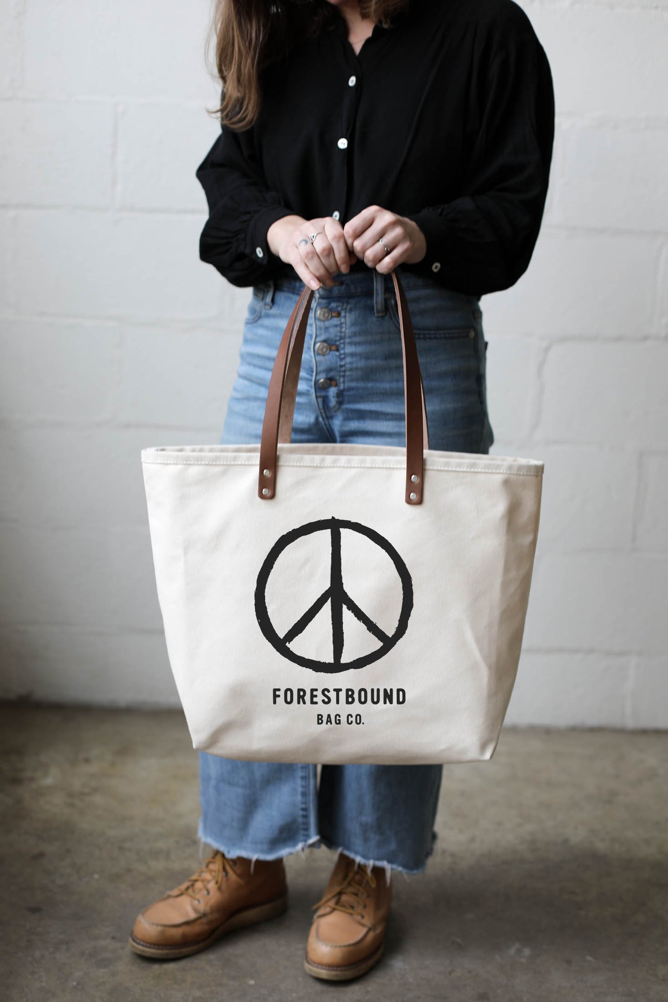 Forestbound Essential Canvas Tote - Peace