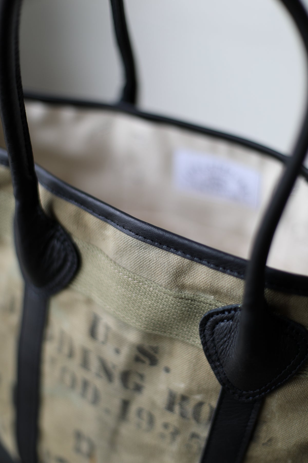 1930's era Salvaged Canvas Tote Bag