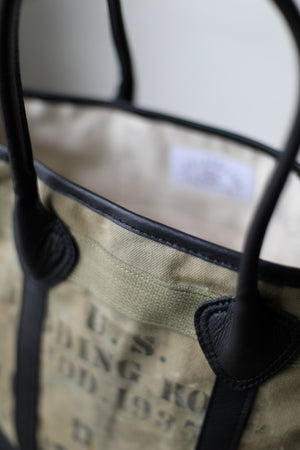 1930's era Salvaged Canvas Tote Bag