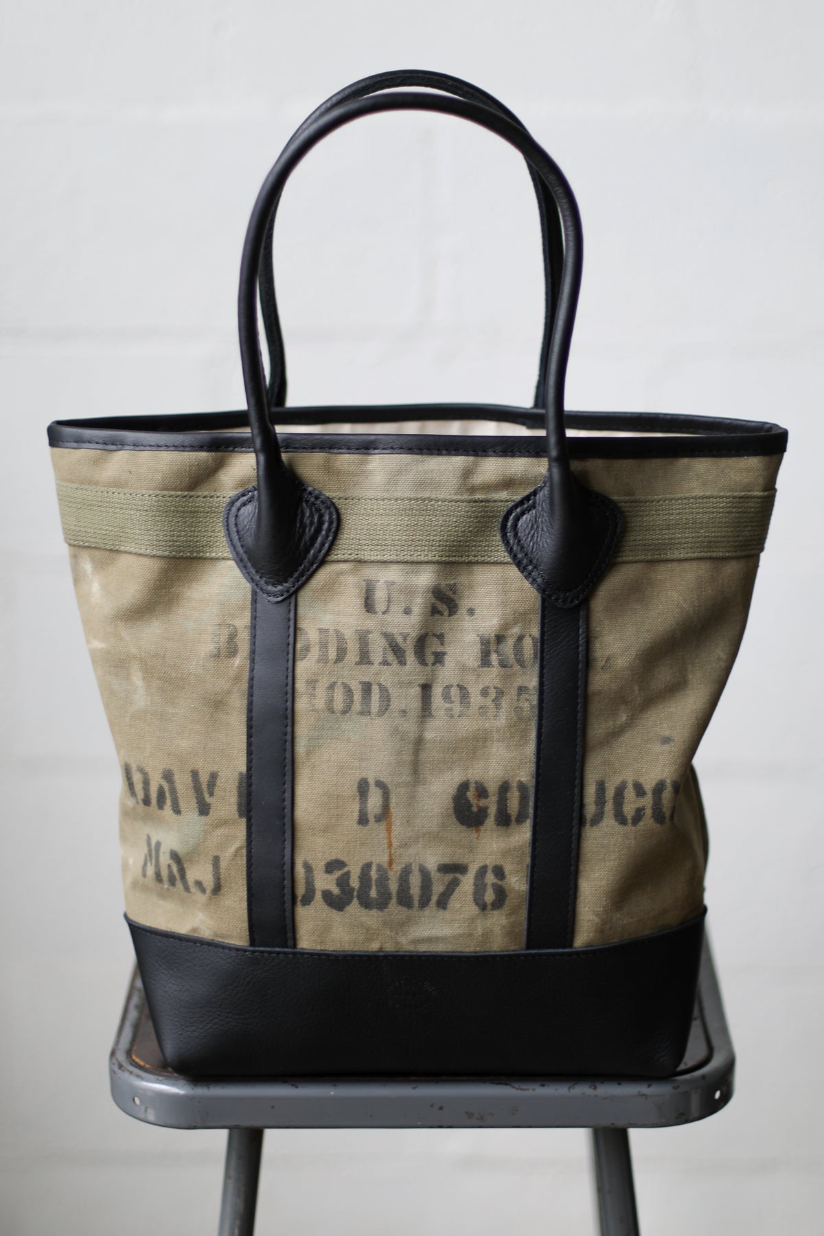 1930's era Salvaged Canvas Tote Bag