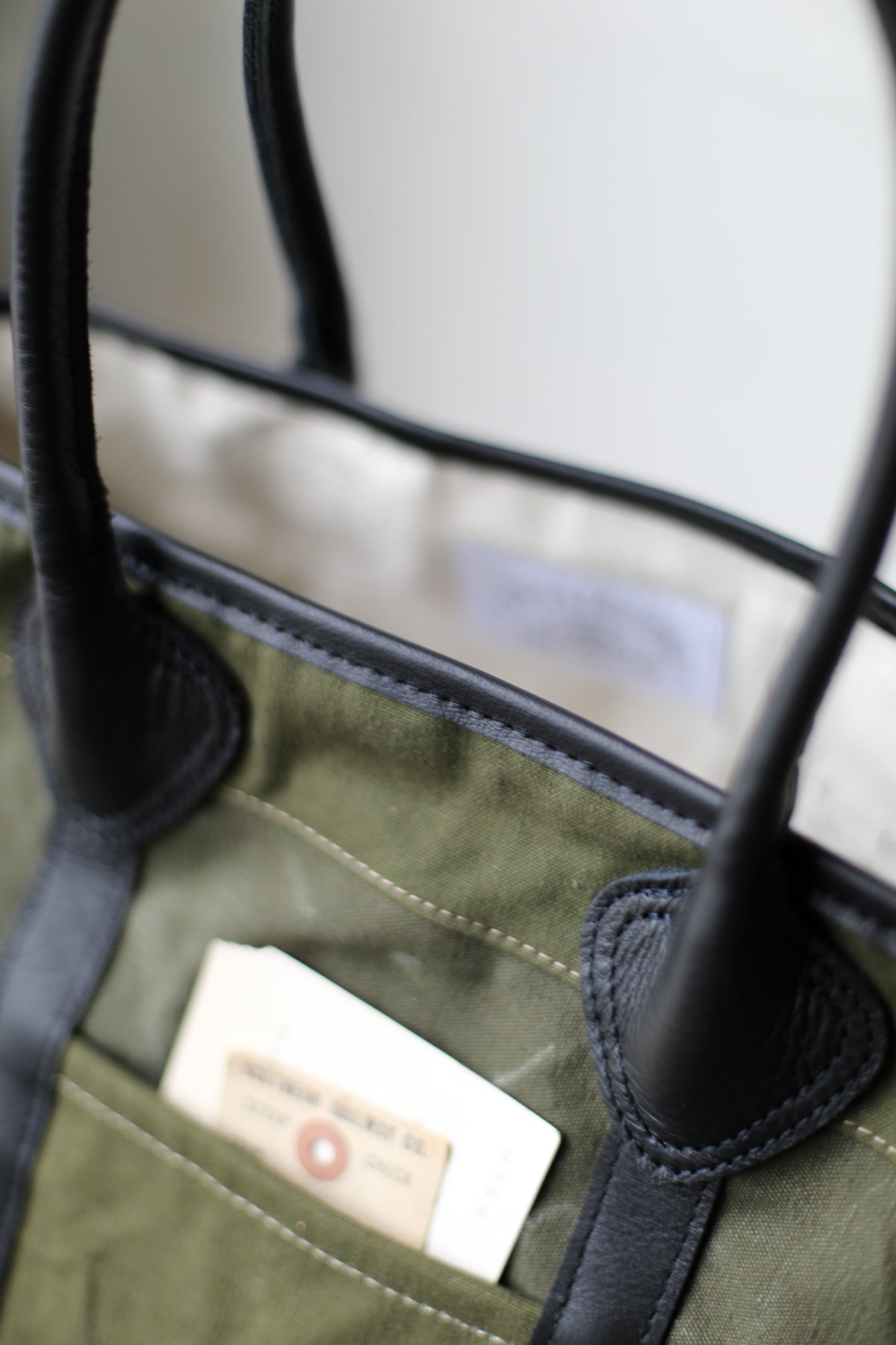 WWII era Salvaged Military Canvas Tote Bag