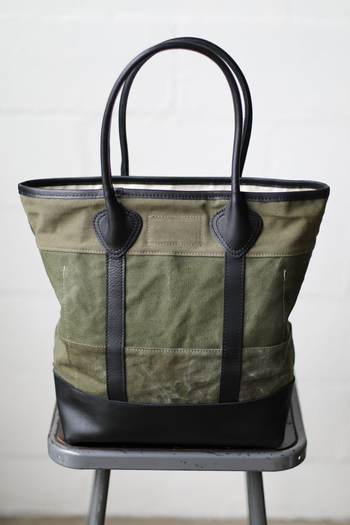 WWII era Salvaged Military Canvas Tote Bag