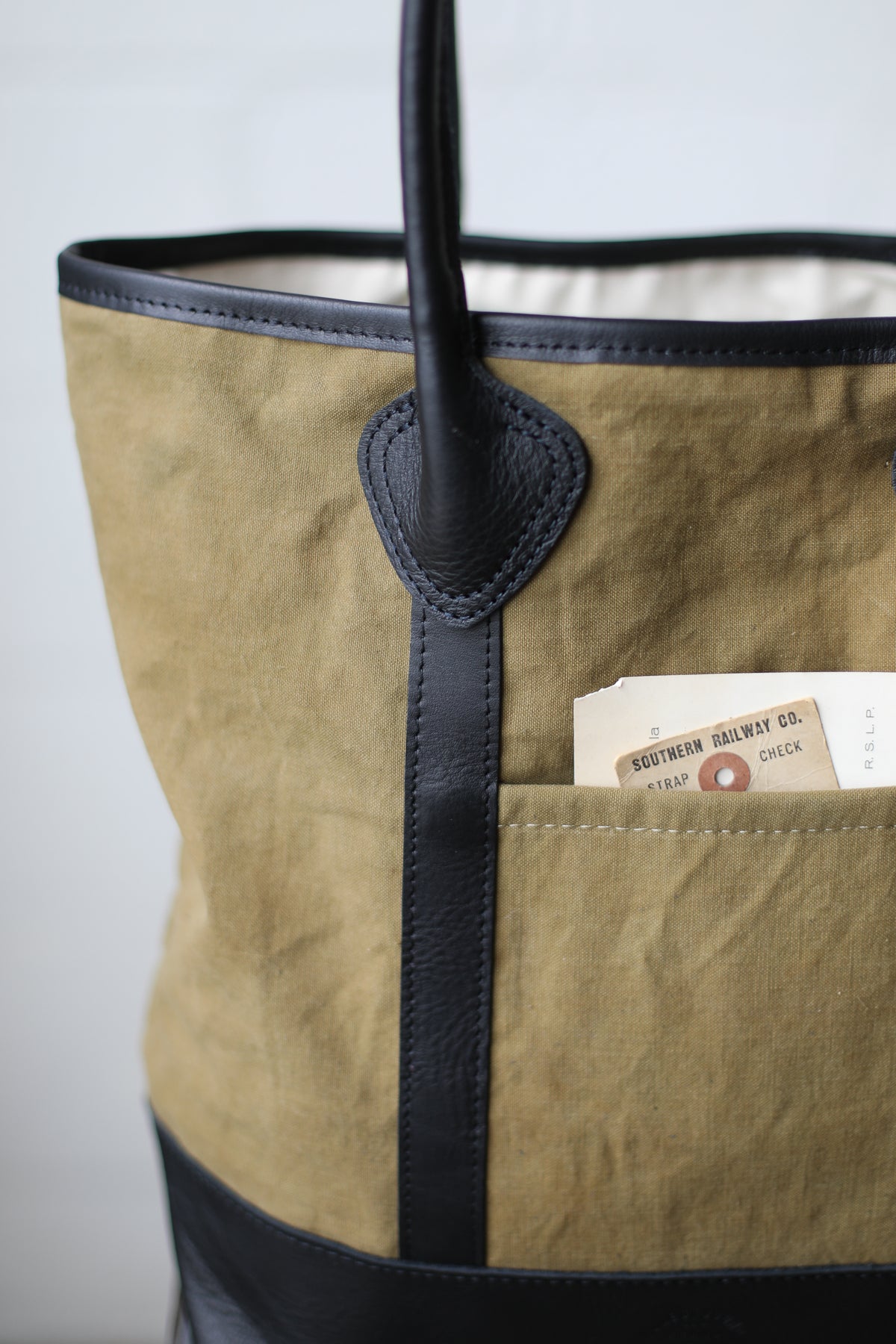 1930's era Salvaged Military Canvas Tote Bag