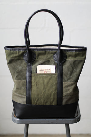 WWII era Salvaged Military Canvas Tote Bag