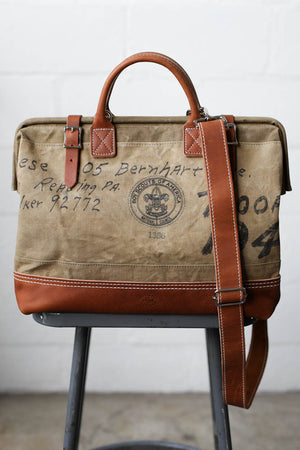 1950's era Salvaged Canvas Carryall