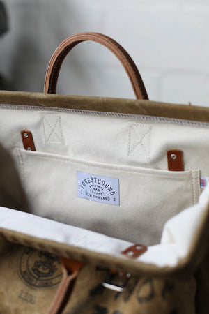 1950's era Salvaged Canvas Carryall