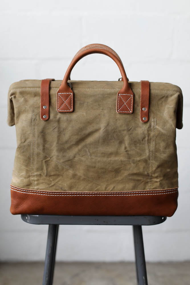 1950's era Salvaged Canvas Carryall