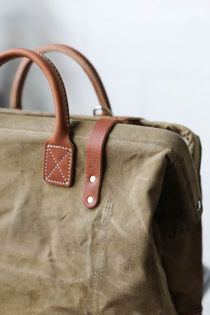 1950's era Salvaged Canvas Carryall