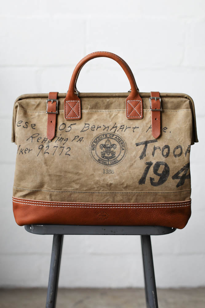 1950's era Salvaged Canvas Carryall