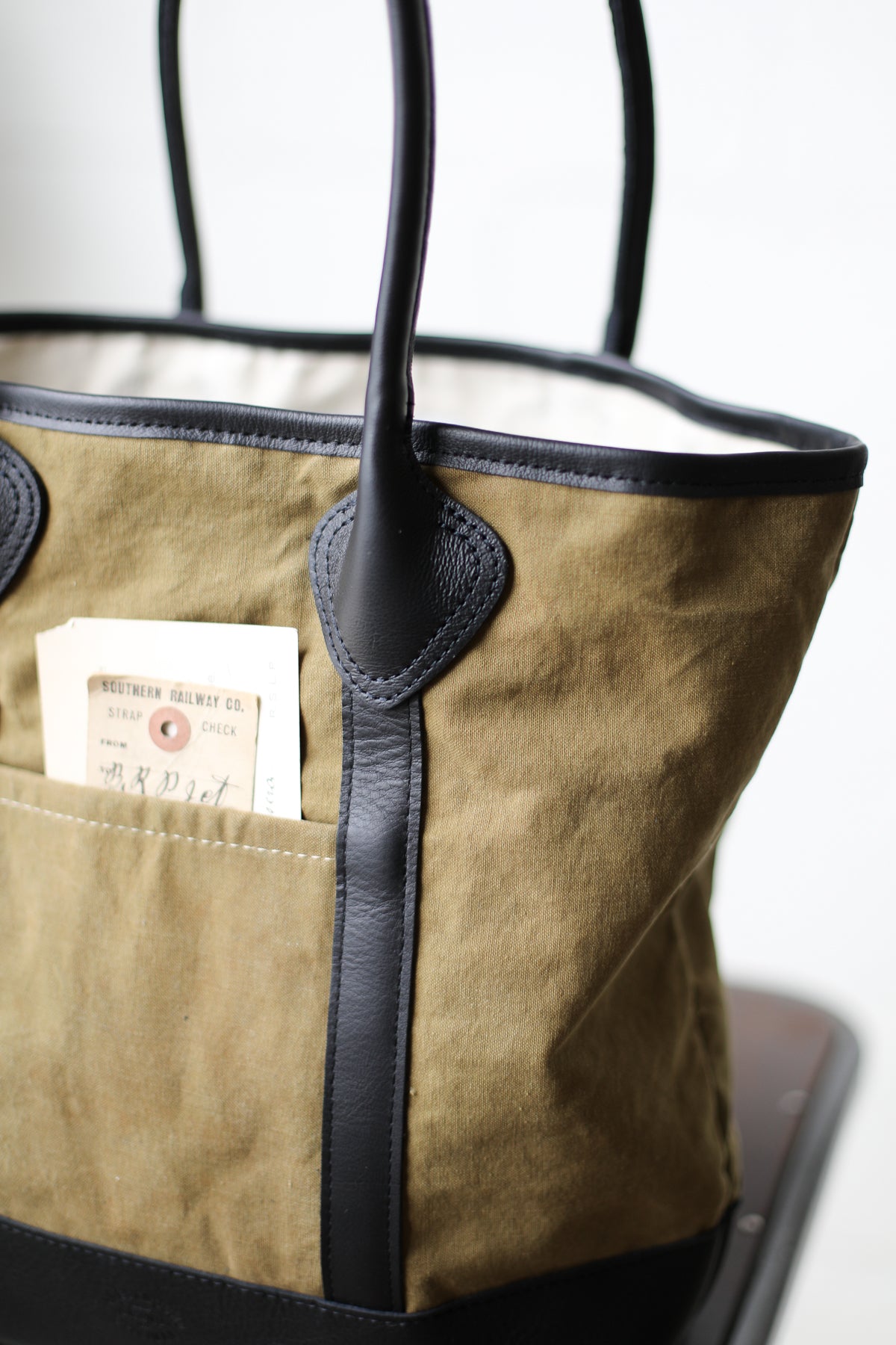 1930's era Salvaged Canvas Tote Bag