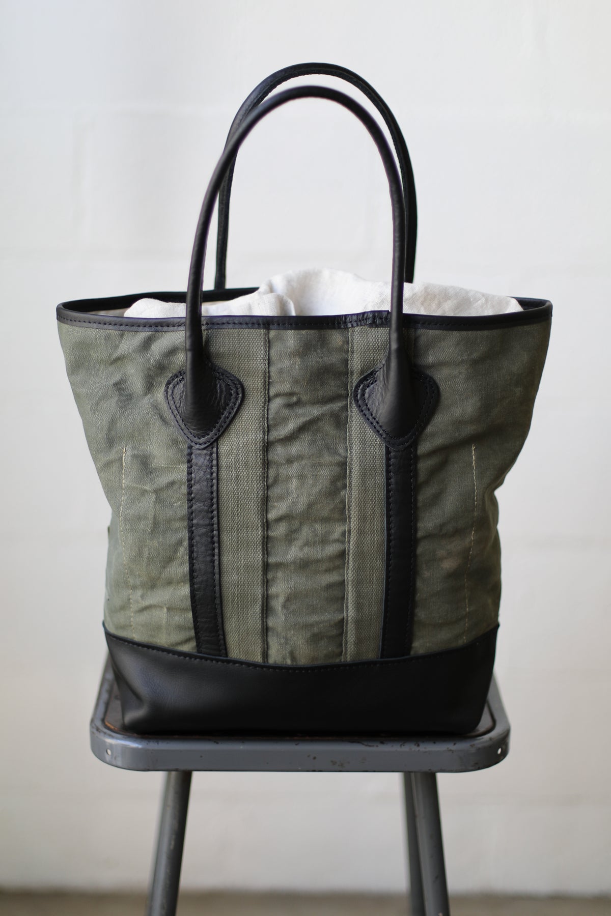 1950's era Salvaged Canvas Tote Bag