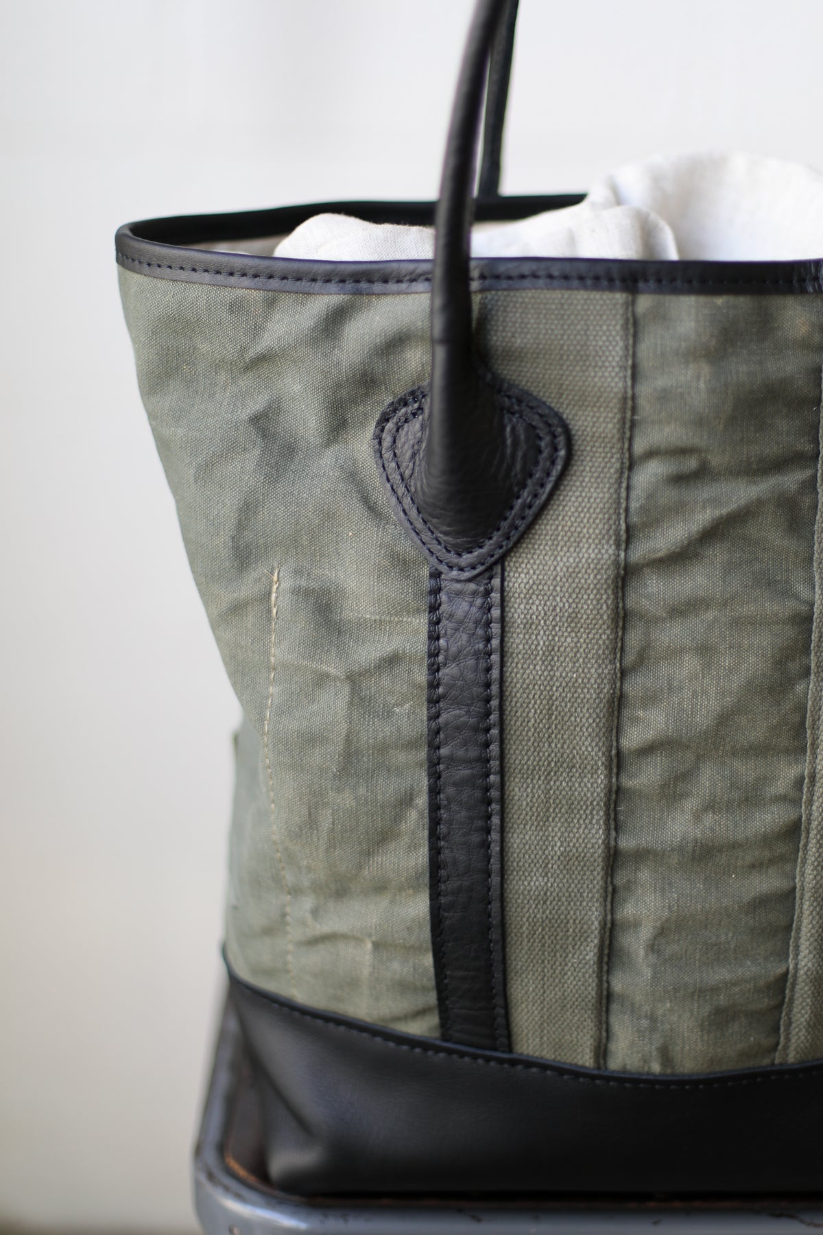 1950's era Salvaged Canvas Tote Bag
