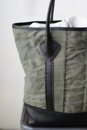 1950's era Salvaged Canvas Tote Bag