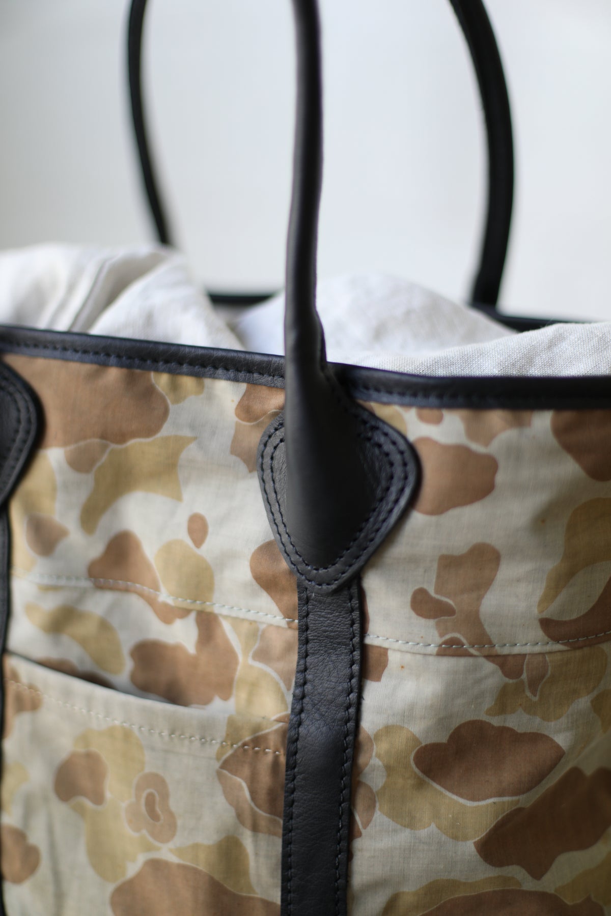 WWII era Salvaged Camo Tote Bag