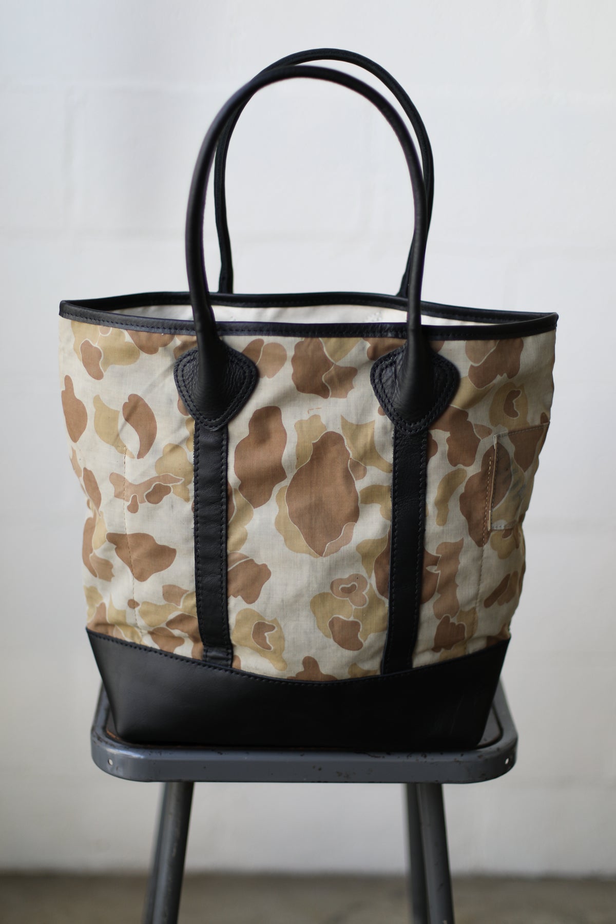 WWII era Salvaged Camo Tote Bag