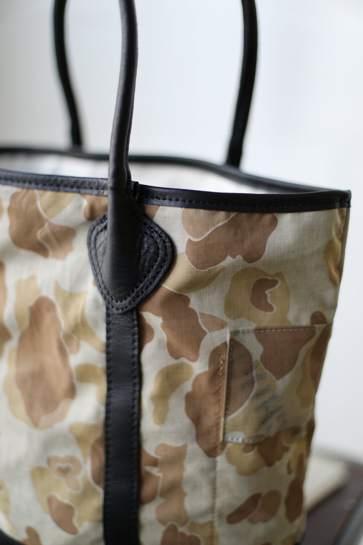 WWII era Salvaged Camo Tote Bag