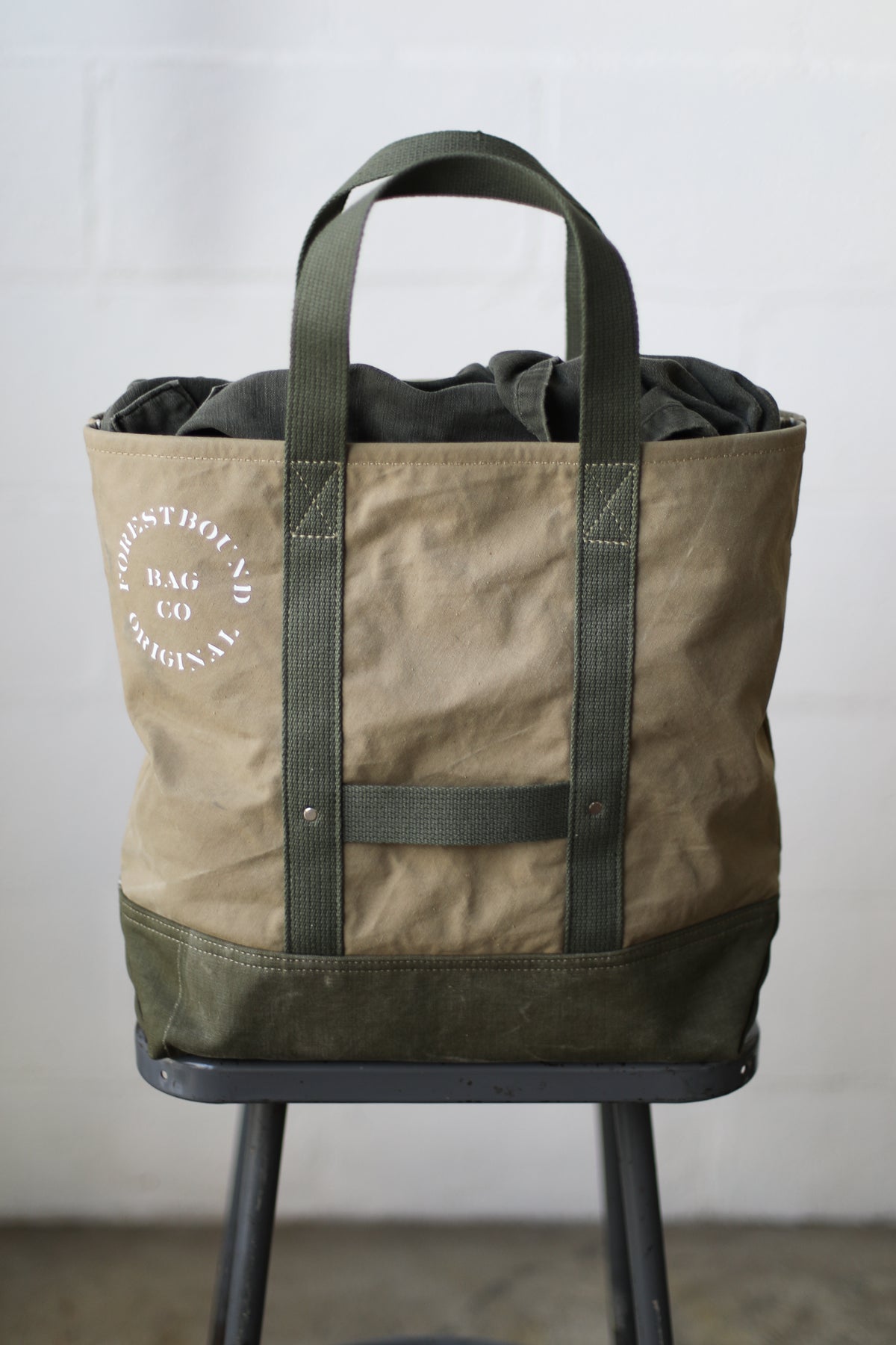 WWII era Salvaged Canvas Tote Bag