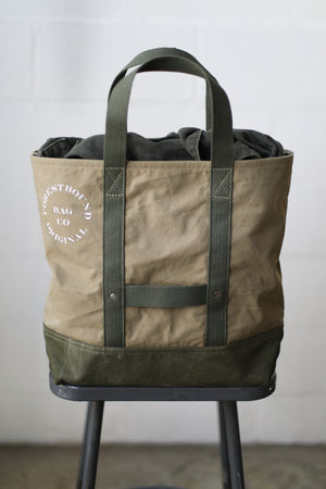 WWII era Salvaged Canvas Tote Bag