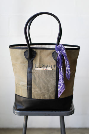 WWII era Salvaged USN Canvas Tote Bag