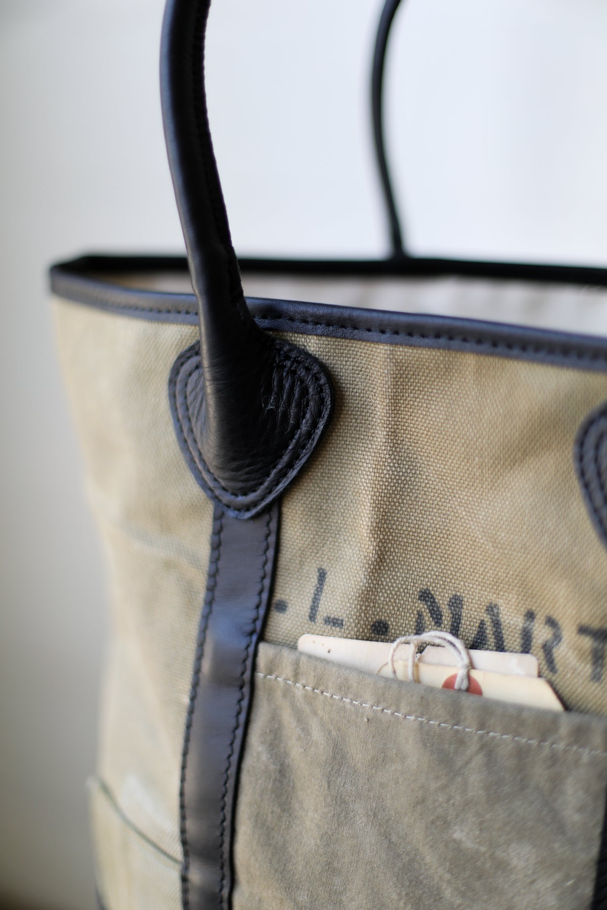 WWII era Salvaged USN Canvas Tote Bag