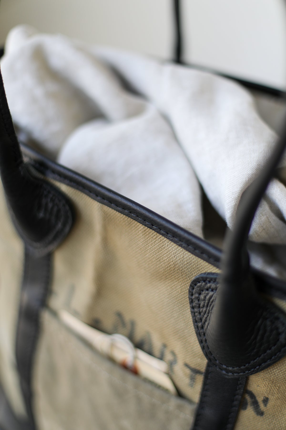 WWII era Salvaged USN Canvas Tote Bag