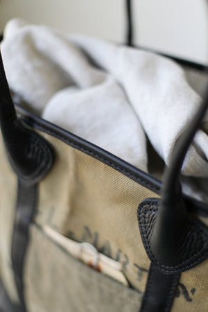WWII era Salvaged USN Canvas Tote Bag