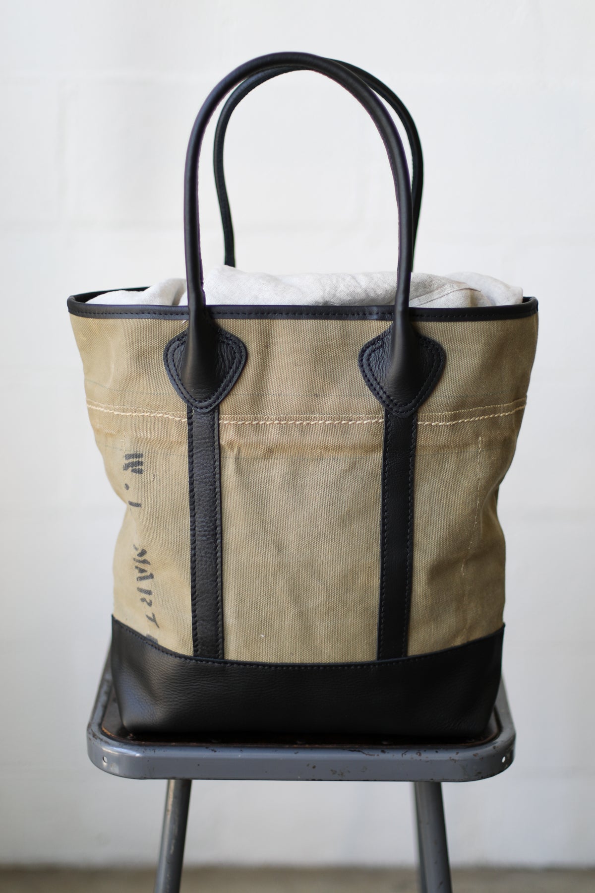 WWII era Salvaged USN Canvas Tote Bag