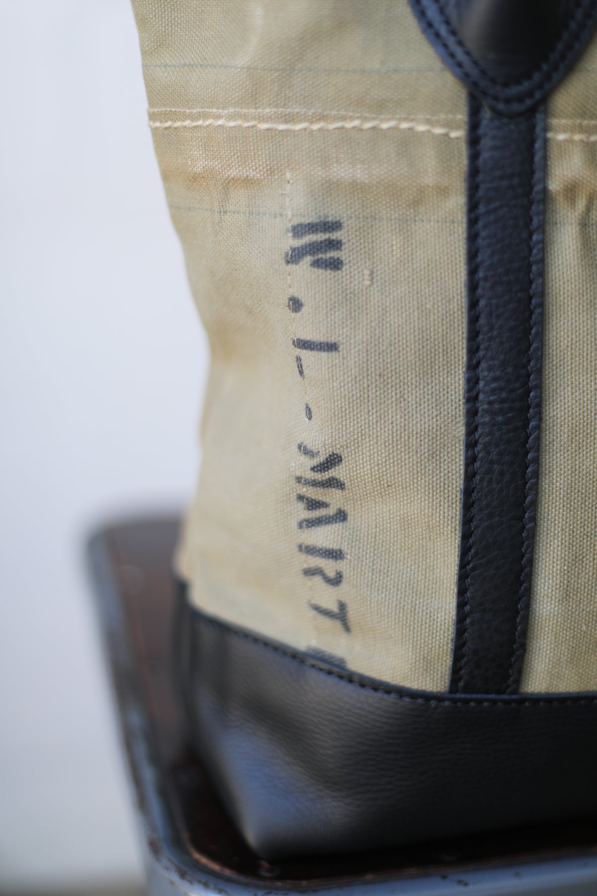 WWII era Salvaged USN Canvas Tote Bag