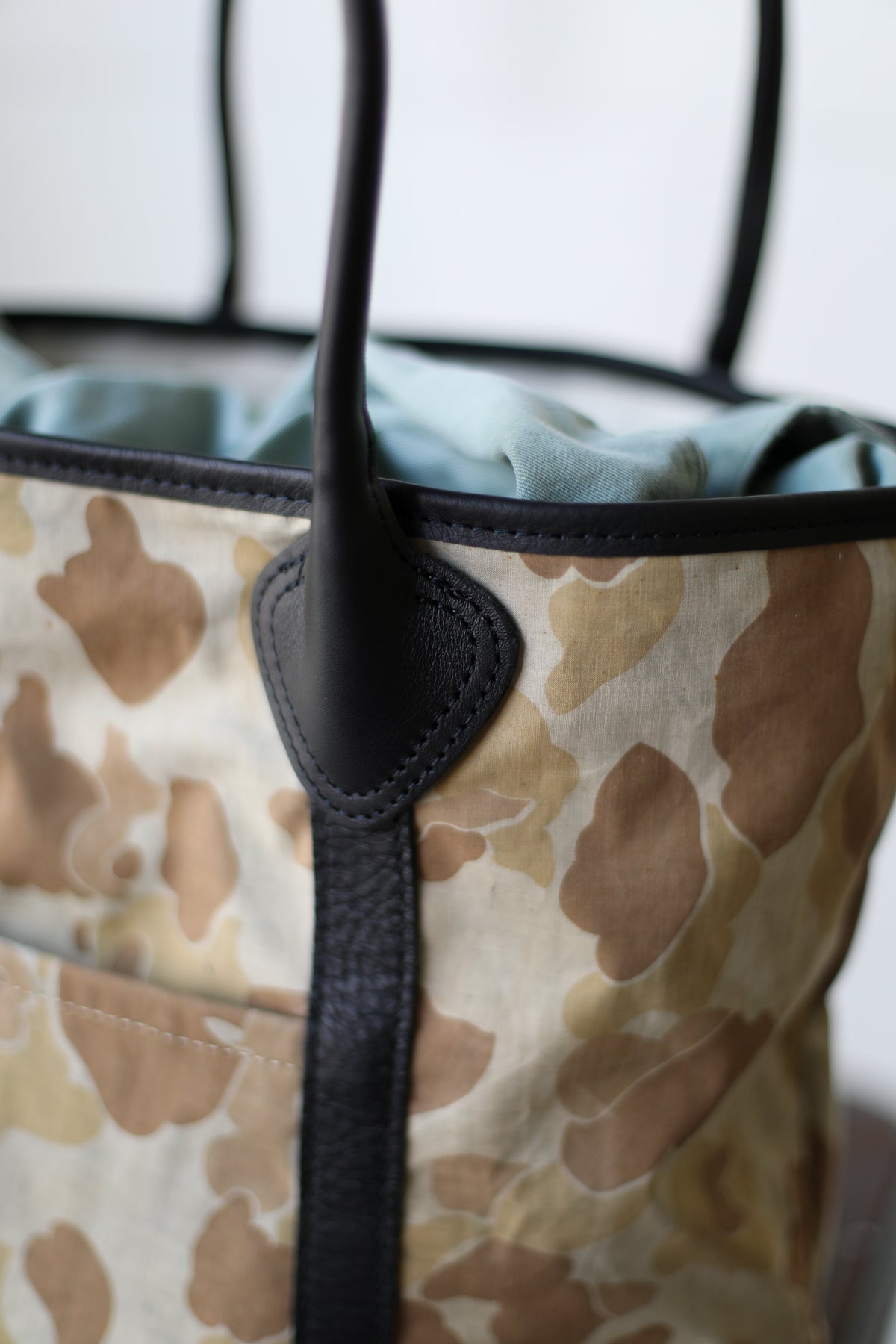 WWII era Salvaged Camo Tote Bag