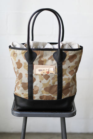 WWII era Salvaged Camo Tote Bag