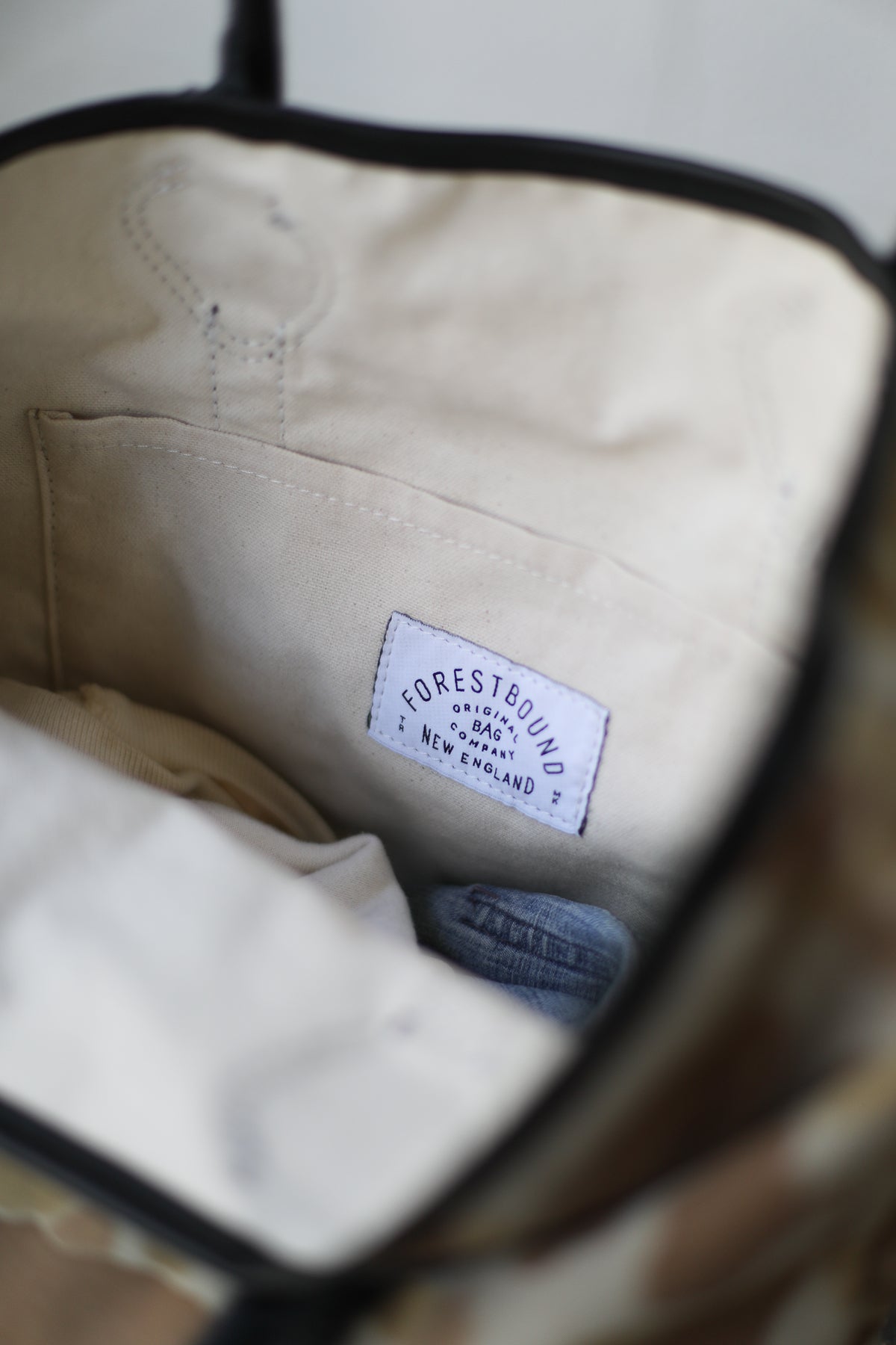 WWII era Salvaged Camo Tote Bag