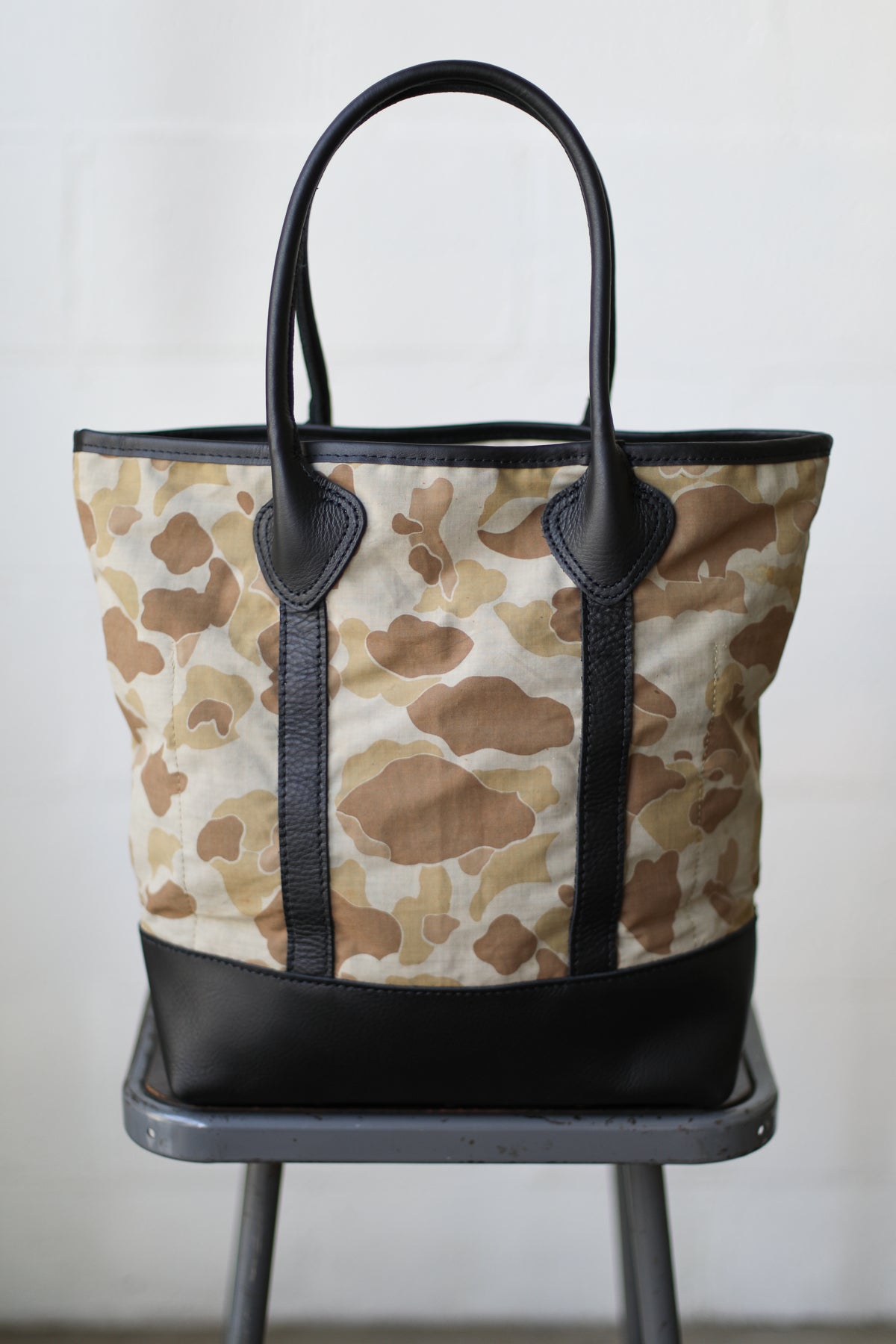 WWII era Salvaged Camo Tote Bag