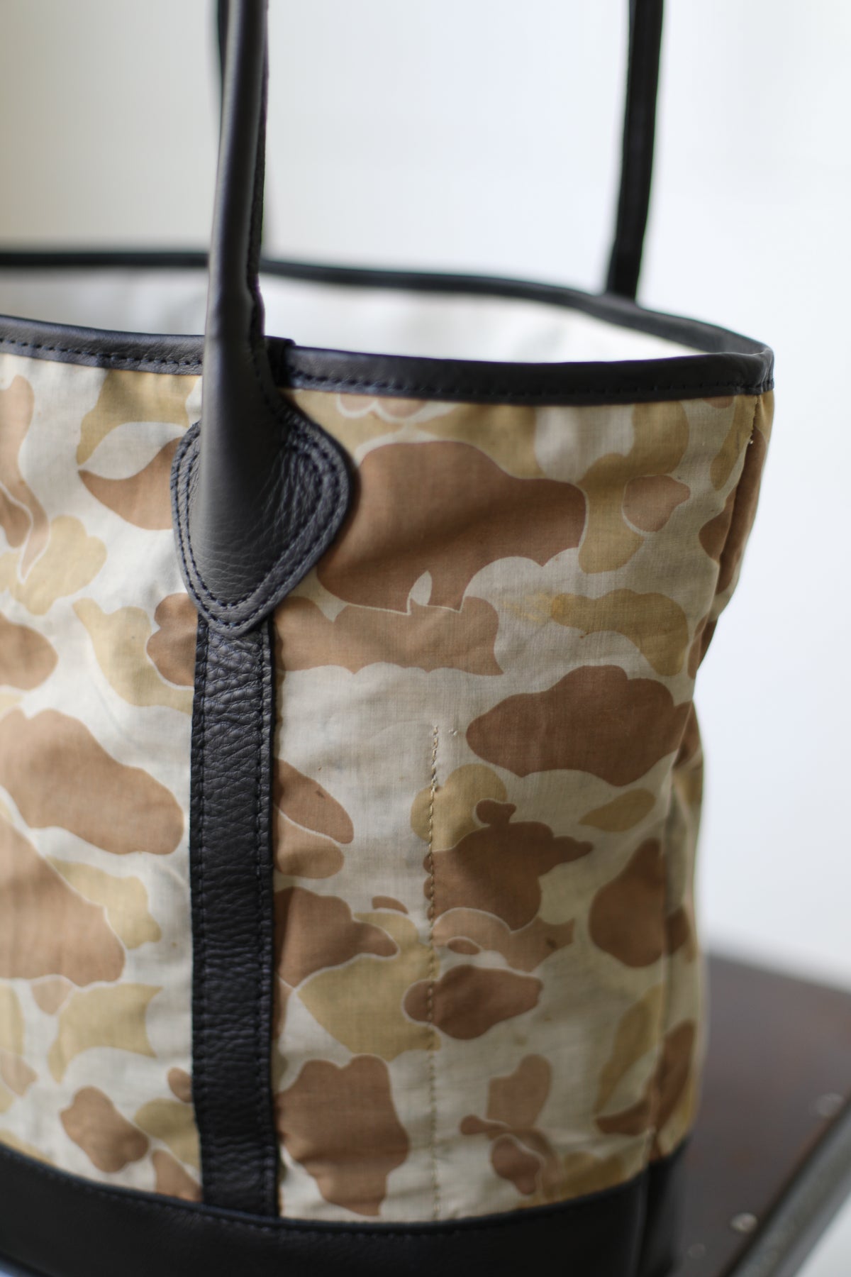 WWII era Salvaged Camo Tote Bag