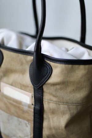 1940's era Salvaged Canvas Tote Bag
